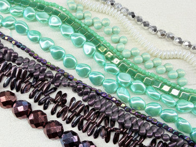 Czech Glass Bead Mix - Minted Pearl