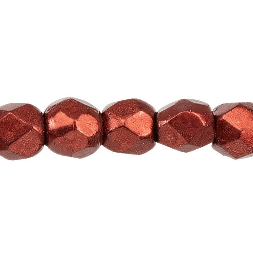 Czech Fire-Polish 2mm ColorTrends: Saturated Metallic Merlot (50pcs)