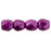 Czech Firepolish 2mm ColorTrends: Sueded Gold Fuchsia Red (50pcs)