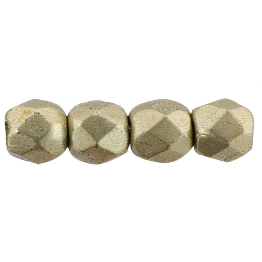 Czech Firepolish 2mm ColorTrends: Sueded Gold Cloud Dream (50pcs)