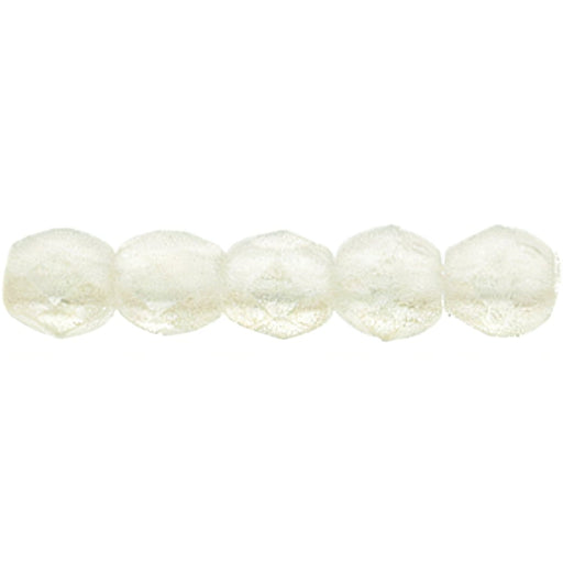 Czech Fire-Polish 2mm Flash Pearl - Crystal (50pcs)