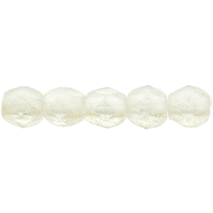 Czech Fire-Polish 2mm Flash Pearl - Crystal (50pcs)