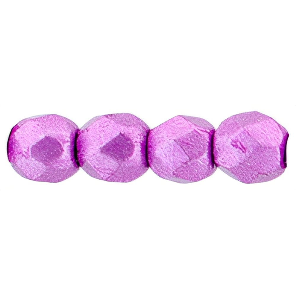 Czech Fire-Polish 3mm ColorTrends: Saturated Metallic Spring Crocus (50pcs)
