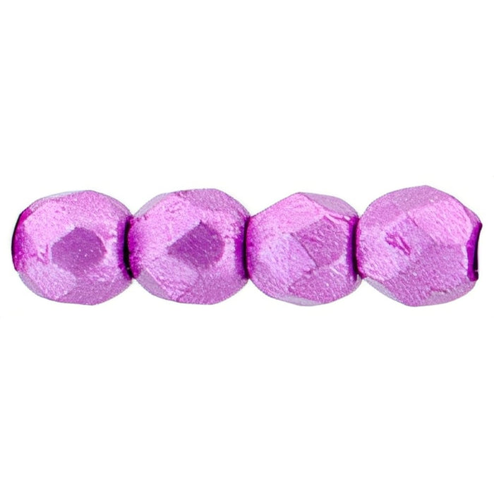 Czech Fire-Polish 3mm ColorTrends: Saturated Metallic Spring Crocus (50pcs)