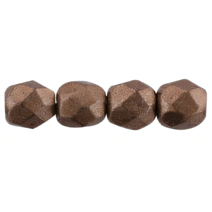 Czech Firepolish 3mm ColorTrends: Sueded Gold Ash Rose (50pcs)