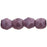Czech Firepolish 3mm Opaque Purple (50pcs)