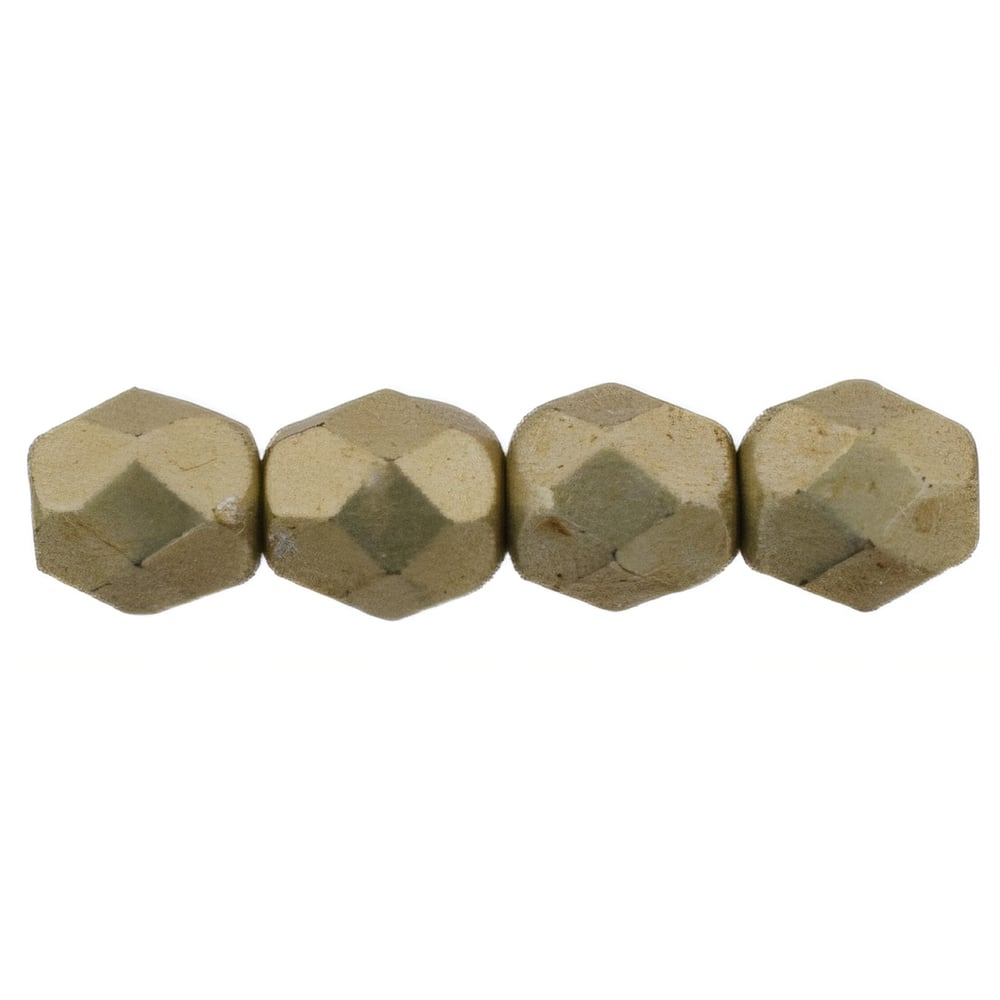 Czech Firepolish 4mm ColorTrends: Sueded Gold Cloud Dream (50pcs)