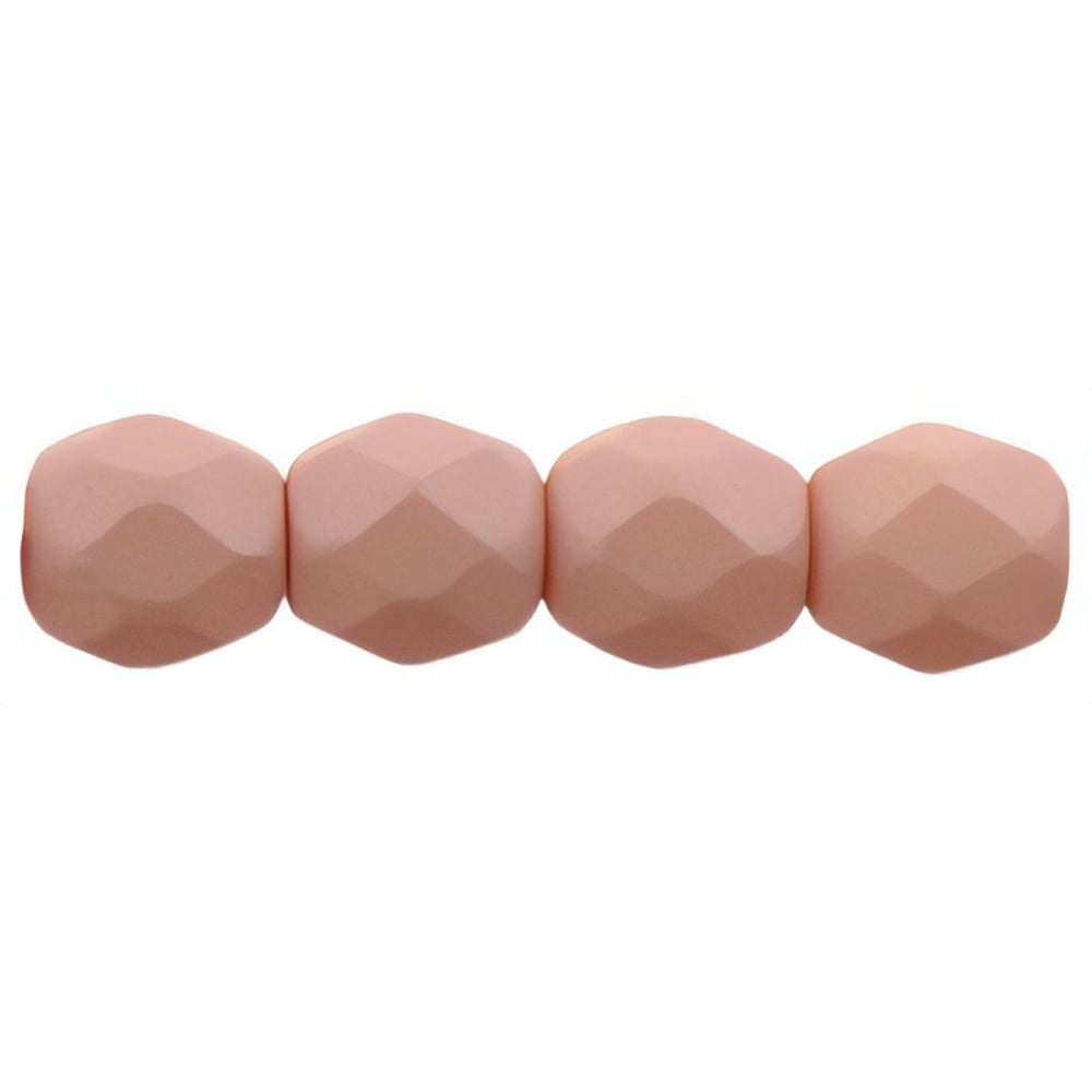 Czech Fire-Polish 4mm Saturated Peach (50pcs)