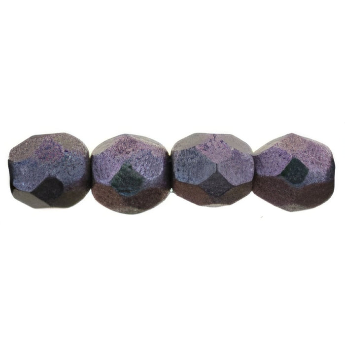Czech Fire-Polish 4mm Polychrome - Orchid Aqua (50pcs)
