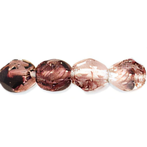 Czech Fire-Polish 4mm HurriCane Glass - Crystal/Amethyst (50pcs)