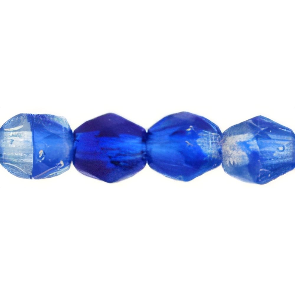 Czech Fire-Polish 4mm HurriCane Glass - Bluebell (50pcs)