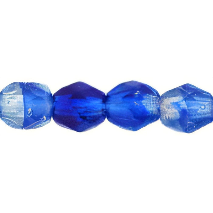Czech Fire-Polish 4mm HurriCane Glass - Bluebell (50pcs)