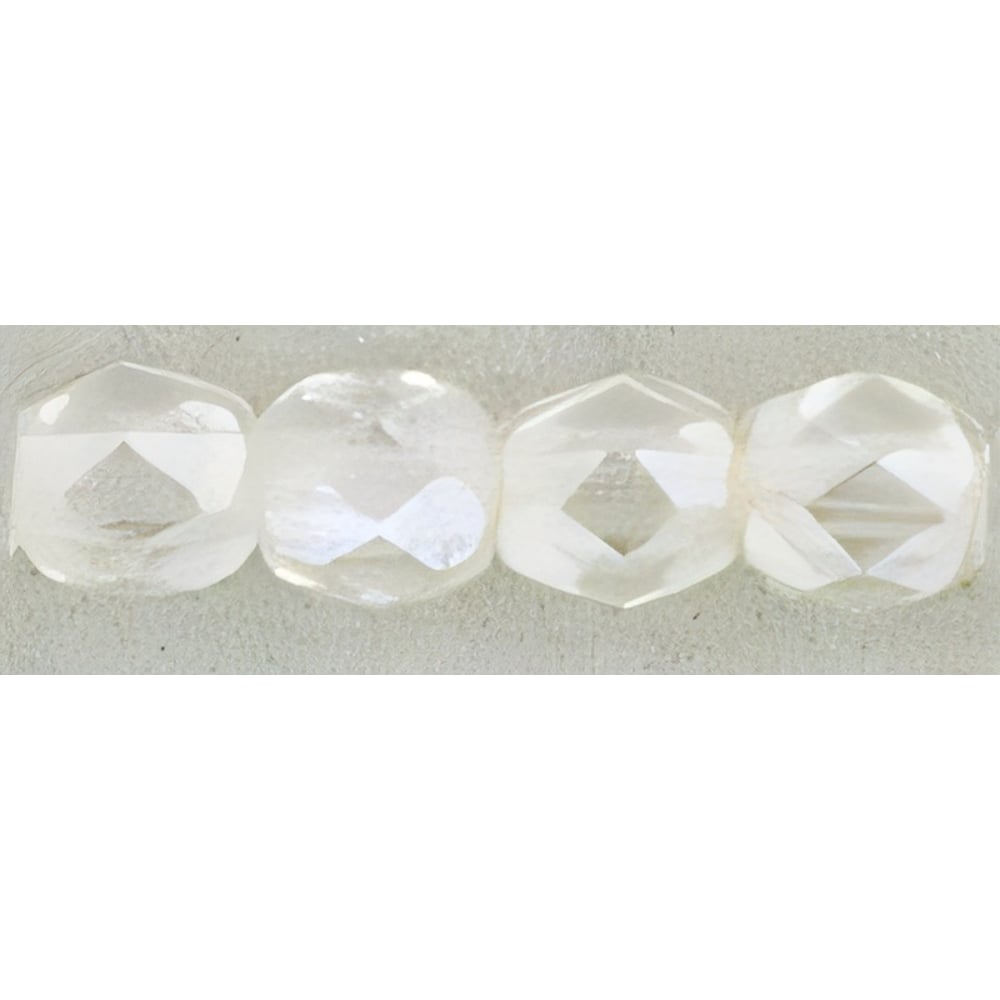 Czech Fire-Polish 4mm Luster - Crystal (50pcs)
