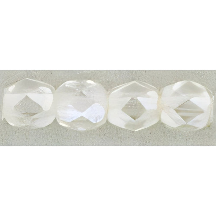 Czech Fire-Polish 4mm Luster - Crystal (50pcs)