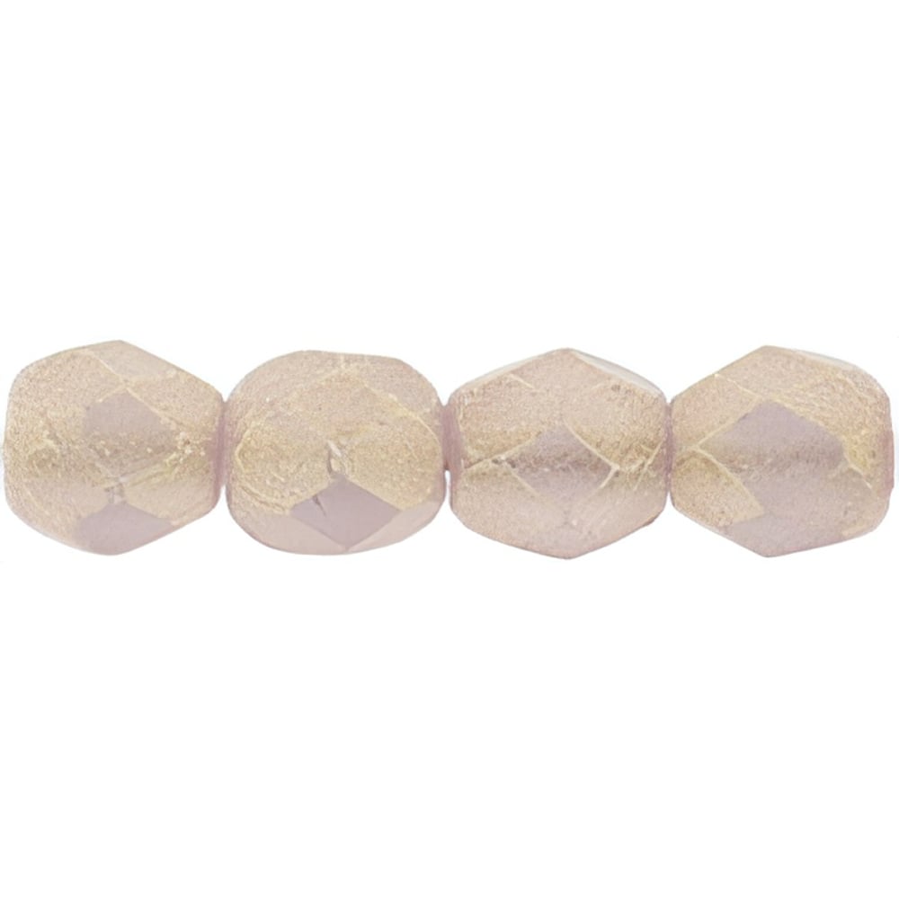 Czech Fire-Polish 4mm Sueded Gold Med Amethyst (50pcs)