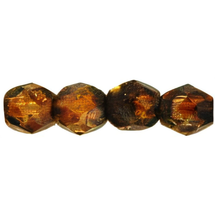 Czech Fire-Polish 4mm Crystal - Picasso (50pcs)
