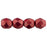 Czech Firepolish 6mm ColorTrends: Sueded Gold Samba Red (25pcs)