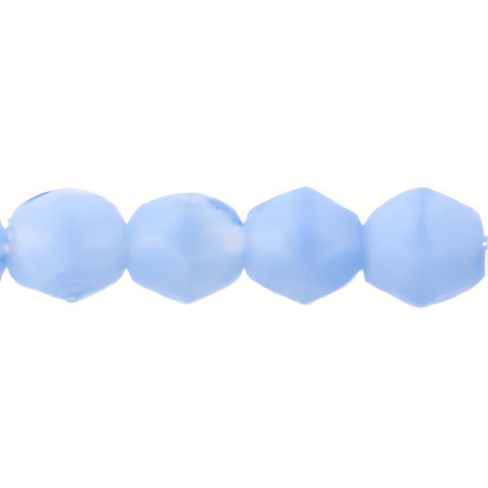 Czech Firepolish 6mm Lt Blue Coral (25pcs)