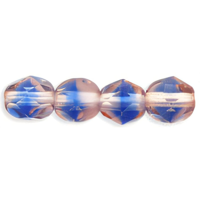 Czech Firepolish 6mm Lt Pink/Blue (25pcs)