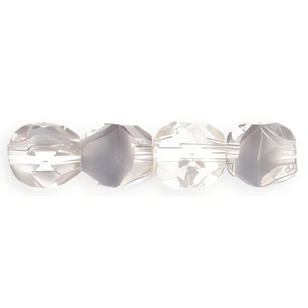Czech Firepolish 6mm Crystal/Gray (25pcs)