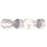 Czech Firepolish 6mm Crystal/Gray (25pcs)