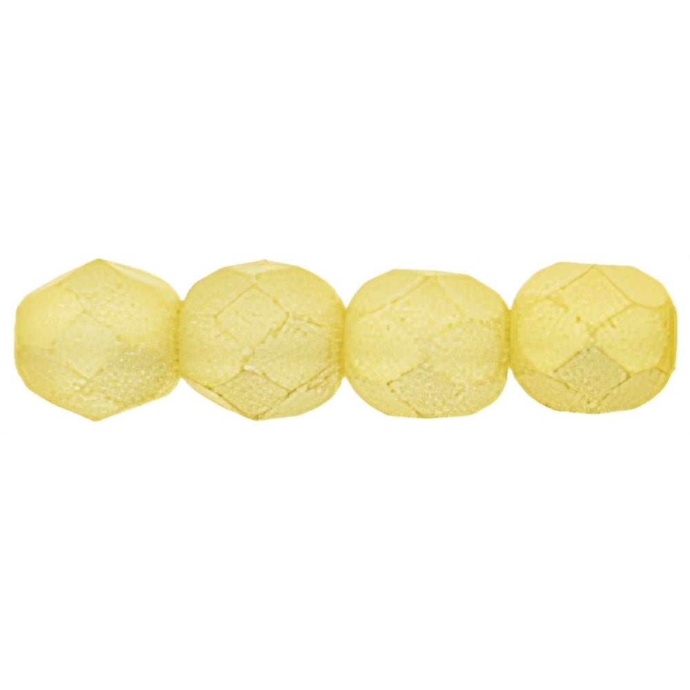 Czech Firepolish 6mm Sueded Gold Lamé (25pcs)