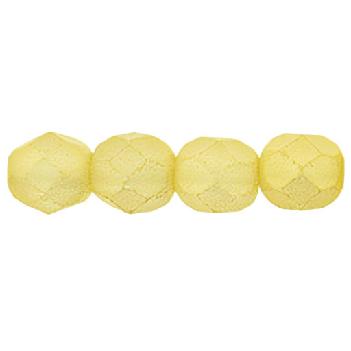 Czech Firepolish 6mm Sueded Gold Lamé (25pcs)