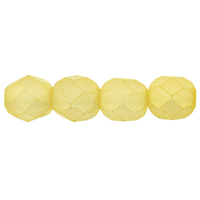 Czech Firepolish 6mm Sueded Gold Lamé (25pcs)