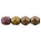 Czech Fire-Polish 6mm Matte - Metallic Gold Iris (25pcs)