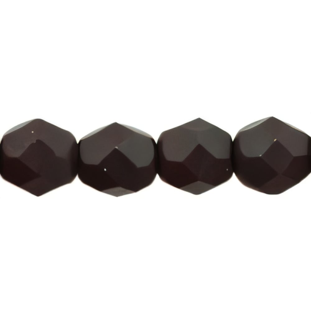 Czech Firepolish 6mm Matte - Wild Raisin (25pcs)