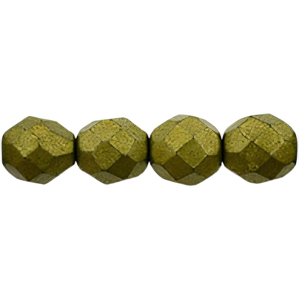 Czech Fire-Polish 8mm ColorTrends: Saturated Metallic Meadowlark (25pcs)