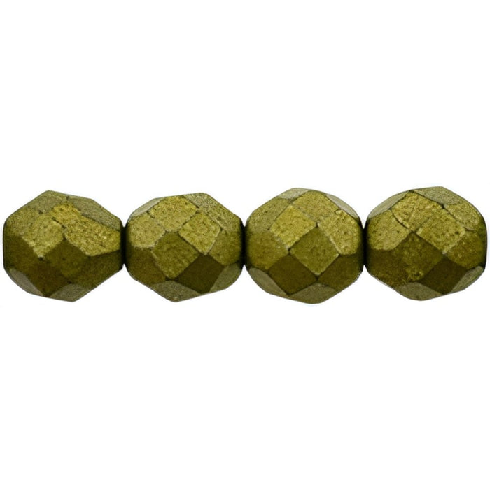 Czech Fire-Polish 8mm ColorTrends: Saturated Metallic Meadowlark (25pcs)