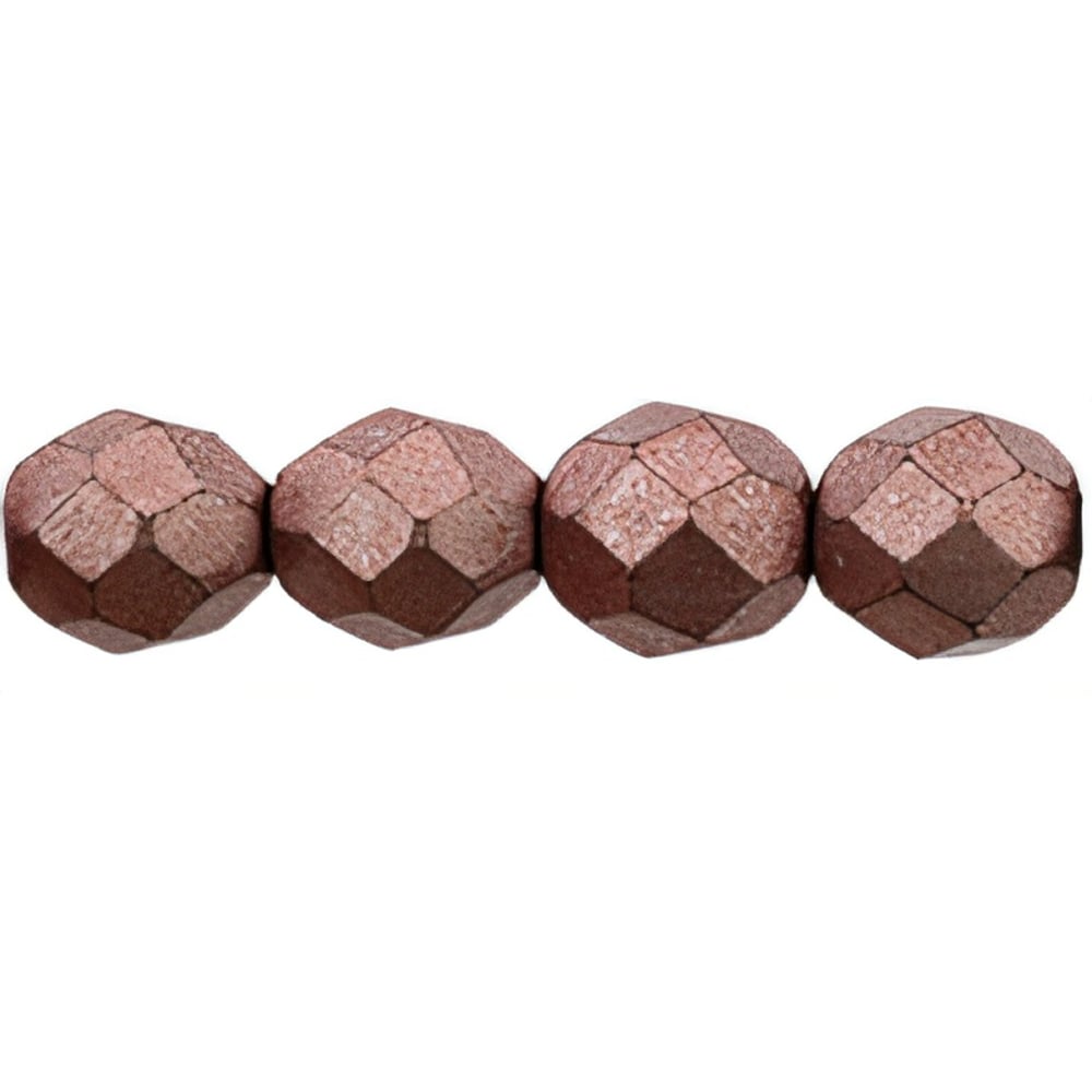 Czech Fire-Polish 8mm ColorTrends: Saturated Metallic Blooming Dahlia (25pcs)