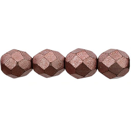 Czech Fire-Polish 8mm ColorTrends: Saturated Metallic Blooming Dahlia (25pcs)