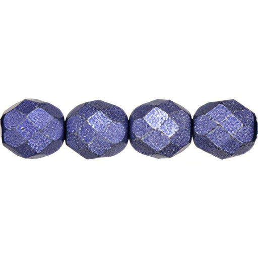 Czech Fire-Polish 8mm ColorTrends: Saturated Metallic Ultra Violet (25pcs)