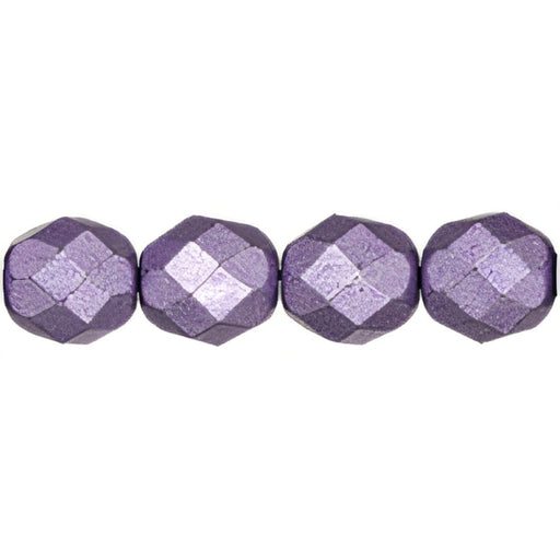 Czech Fire-Polish 8mm ColorTrends: Saturated Metallic Crocus Petal (25pcs)