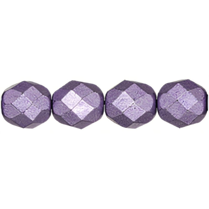 Czech Fire-Polish 8mm ColorTrends: Saturated Metallic Crocus Petal (25pcs)