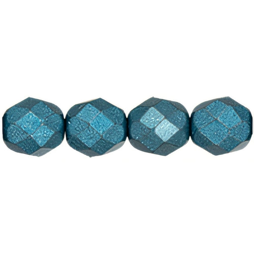 Czech Fire-Polish 8mm ColorTrends: Saturated Metallic Quetzal Green (25pcs)