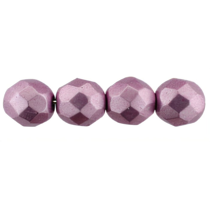 Czech Firepolish 8mm ColorTrends: Sueded Gold Orchid (25pcs)