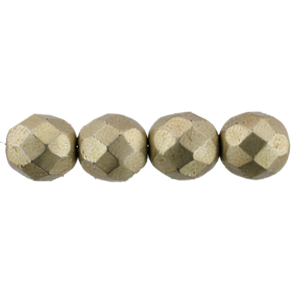 Czech Firepolish 8mm ColorTrends: Sueded Gold Cloud Dream (25pcs)