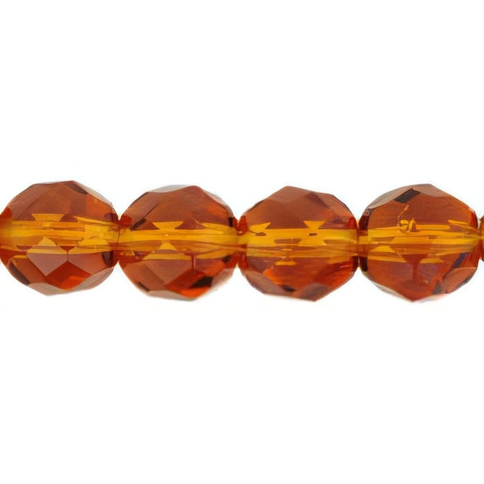 Czech Fire-Polish 8mm Dk Topaz (25pcs)