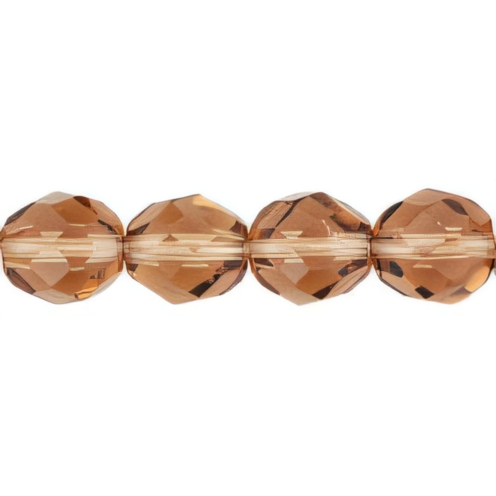 Czech Fire-Polish 8mm Lt Colorado Topaz (25pcs)