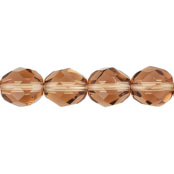 Czech Fire-Polish 8mm Lt Colorado Topaz (25pcs)