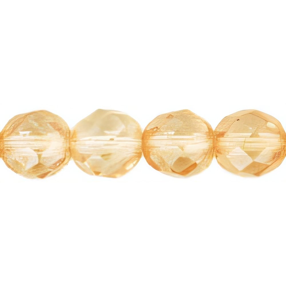 Czech Fire-Polish 8mm Luster - Transparent Champagne (25pcs)