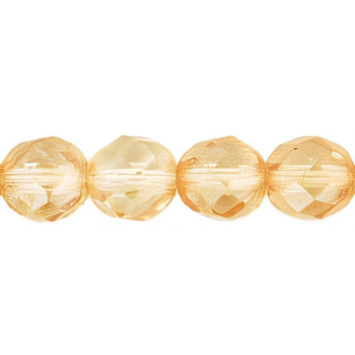 Czech Fire-Polish 8mm Luster - Transparent Champagne (25pcs)