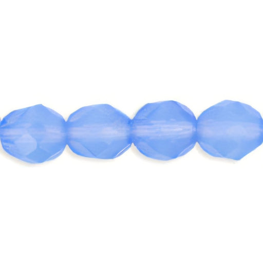 Czech Fire-Polish 8mm Milky Sapphire (25pcs)