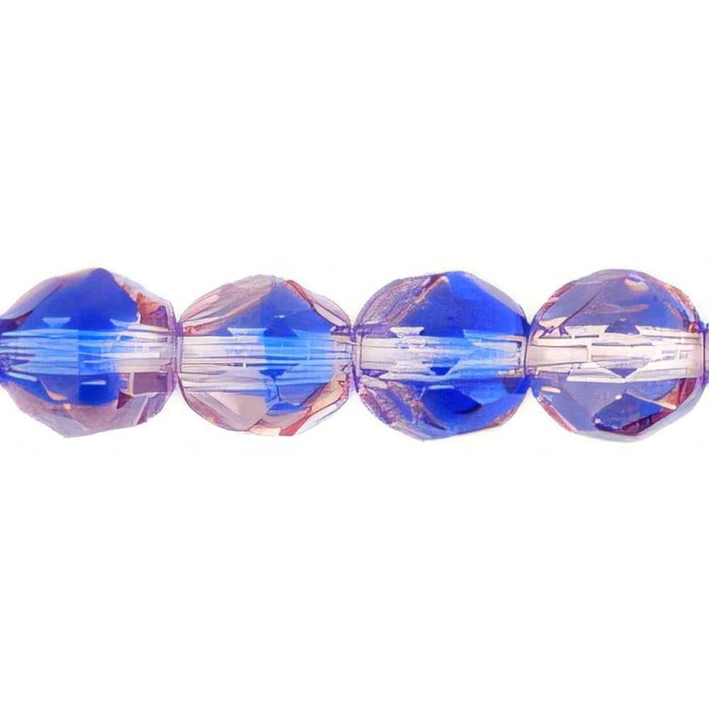 Czech Fire-Polish 8mm Lt Pink/Blue (25pcs)