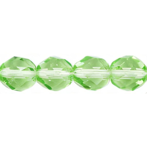 Czech Fire-Polish 8mm Peridot (25pcs)