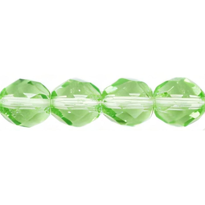 Czech Fire-Polish 8mm Peridot (25pcs)