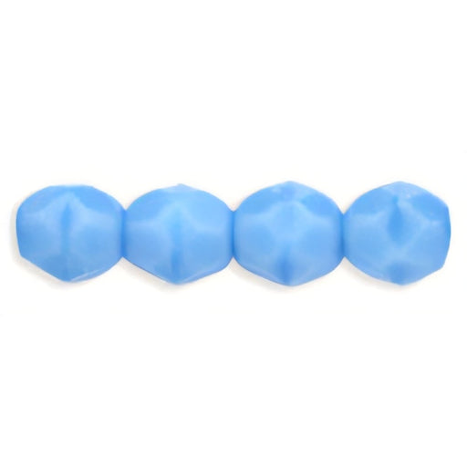 Czech Fire-Polish 8mm Sky Blue Coral (25pcs)